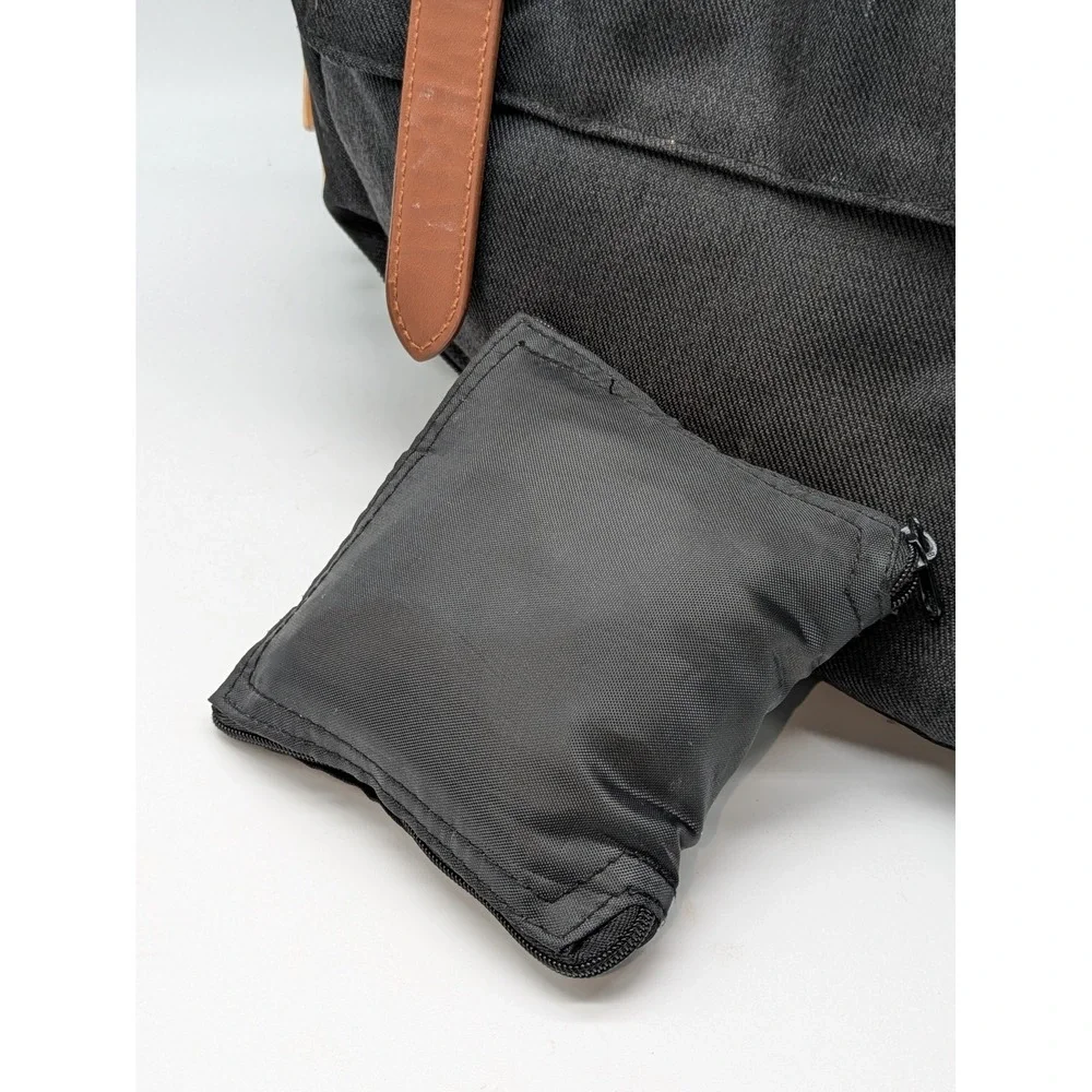 Mommore Diaper Bag Backpack Large Black Brown Baby Travel Foldable Tote